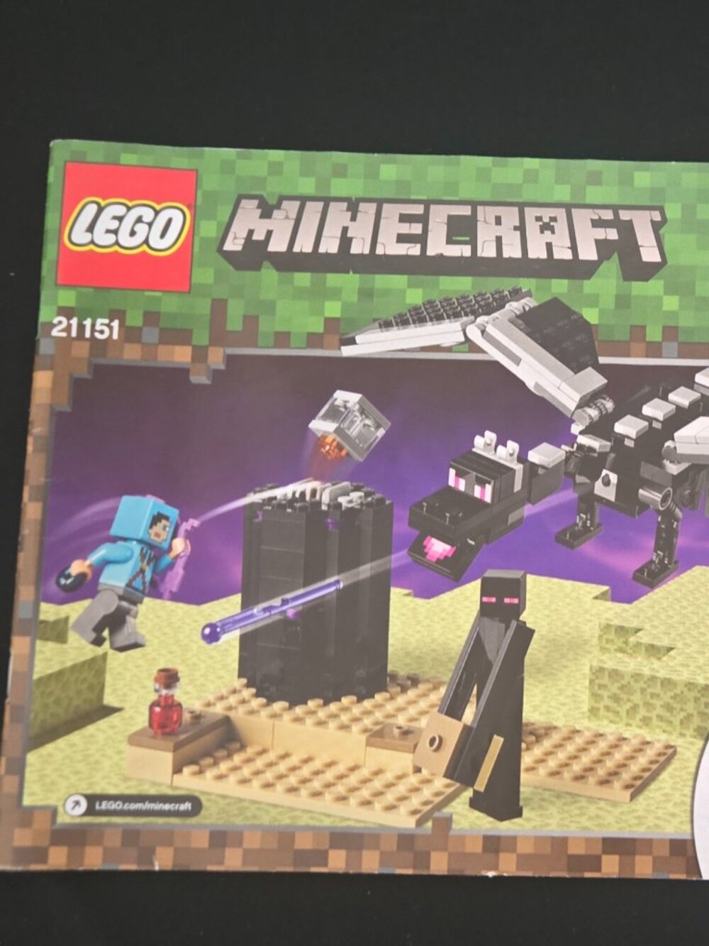 LEGO Minecraft 21151 The End Battle Original Instruction Manual Book Only